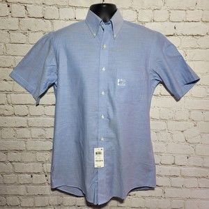 CLUB ROOM Mens Button Up Dress Shirt New Short Sleeve Blue Multiple Sizes